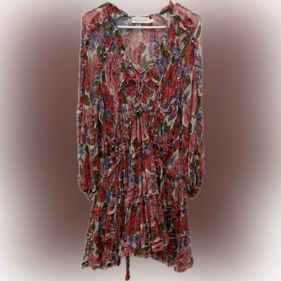 Zimmermann Poppy Frill Billow Mini Dress - Picture 5 of 8